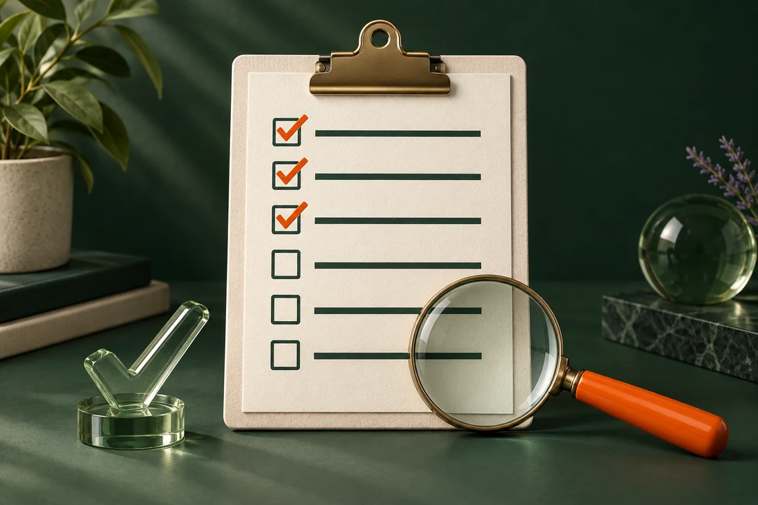 Illustrative AI output checklist