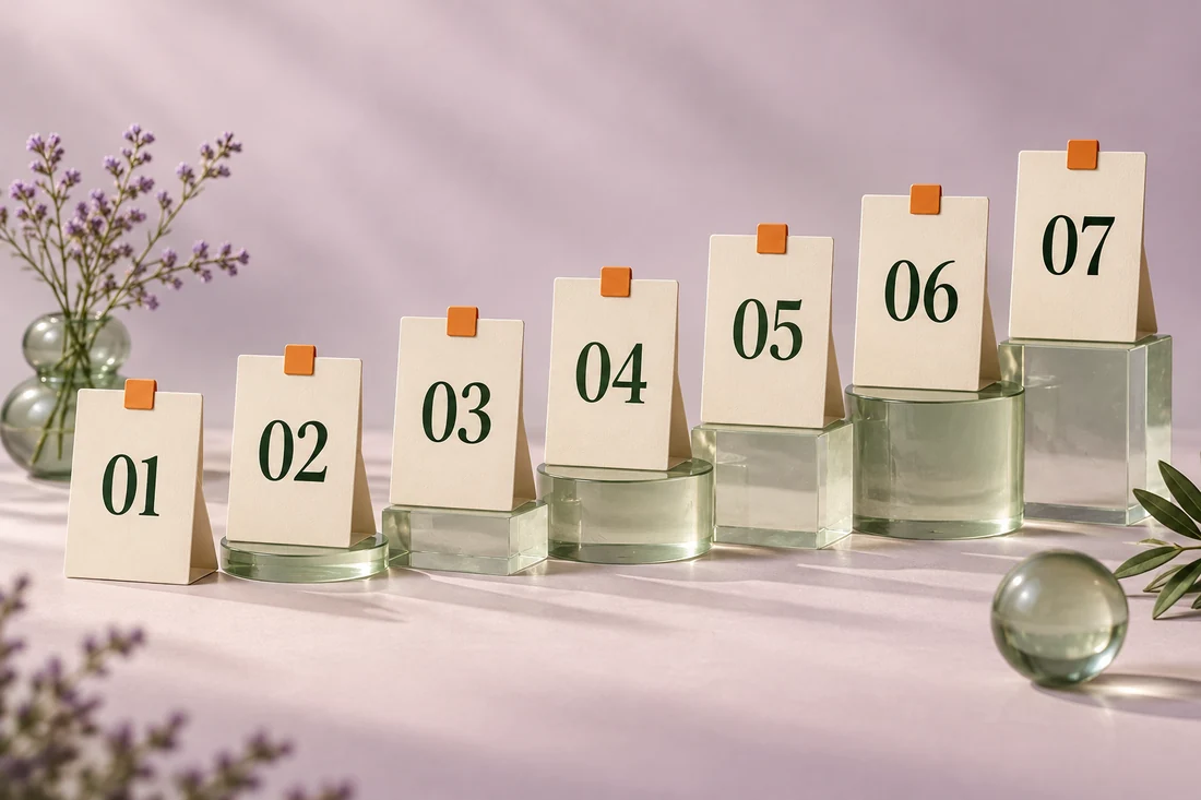 Illustrative numbered practice sessions